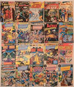lot 254 image: Collection of 20 DC Comic Books Featuring Superman, Batman, and Justice League