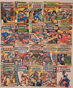 lot 283 image: Set of 20 Vintage CAPTAIN AMERICA and Falcon Comics