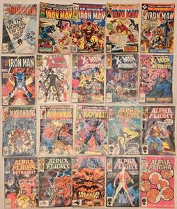 lot 285 image: Collection of 20 MARVEL Comic Books X-MEN, IRON MAN and Others