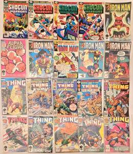 lot 286 image: Set of 20 Vintage MARVEL Comic Books Including IRON MAN  and The THING