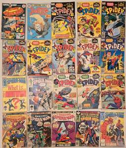 lot 289 image: Collection of 20 Vintage MARVEL Spider-Man and SPIDEY Superhero Comics