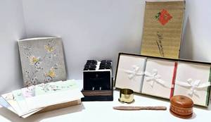lot 273 image: Vintage STATIONERY Set with Petite Scripts, Eldon File, and Accessories