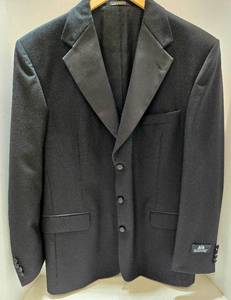lot 277 image: Stafford Mens 42L Black Wool TUXEDO Suit Jacket NEW
