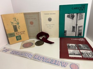 lot 227 image: Vintage 50s- 80s Collection of College Memorabilia Including Wheaton, Vassar, and Carleton
