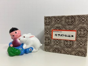lot 235 image: Vintage Collectible Ceramic Figure with Rabbit in Original Box