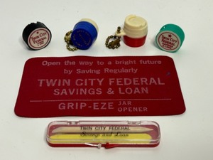 lot 242 image: Twin City Federal Savings & Loan Memorabilia Set