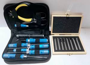 lot 309 image: 8pc Tool Bit Set by HSS with Drone or Small Model Tool Kit wCase