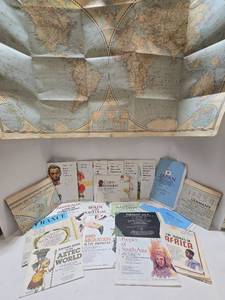 lot 343 image: Vintage Collection of National Geographic Maps and Guides