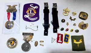 lot 344 image: Collection of Boy Scout, Legion and Military Memorabilia