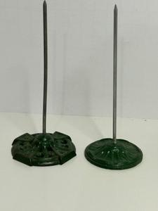 lot 328 image: Antique Victorian DESK SPINDLES Green Lot of 2