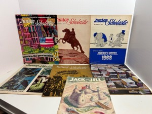 lot 329 image: Vintage 50s -60s JUNIOR SCHOLASTIC & JACK and JILL Childrens Magazines- Qty 7
