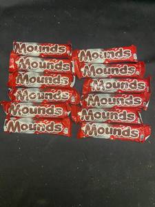 zz - Lot of 12 Mounds Dark Chocolate & Coconut Candy Bars