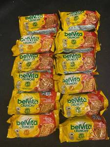 Z - Lot of 12 BelVita Crunchy Cranberry Orange Breakfast Biscuits Packs