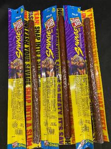 YY - 4 Pack of Slim Jim Savage Mild Smoked Snack Sticks