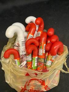 MMM - Collection of Candy Cane-Shaped Christmas Candy Containers