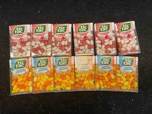 MMM - 12 Packs of Tic Tac Mints - Strawberry & Cream and Tropical Adventure