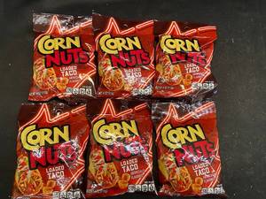 QQQ - Set of 6 Bags of Corn Nuts Loaded Taco Flavor, 4 oz Each