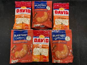 QQQ - Assortment of David Pumpkin Seeds and Planters Cashews