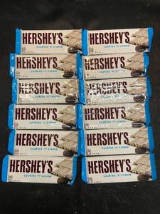 RRR - Set of 12 Hersheys Cookies n Creme Candy Bars