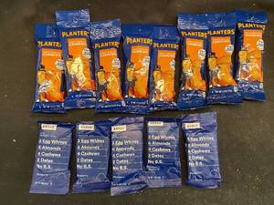 SSS - Assortment of Planters Cashews and RXBAR Blueberry Protein Bars