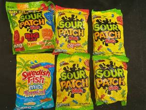 SSS - Collection of Sour Patch Kids and Swedish Fish Mini Bags