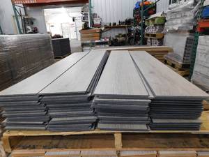 lot 17 image: Washed White 8 x 48 Click Plank Laminate Water Proof Flooring (229 sq.ft)
