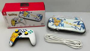 lot 205 image: POKEMON Pikachu Nintendo Switch Pro Controller And Case (New Open Box)