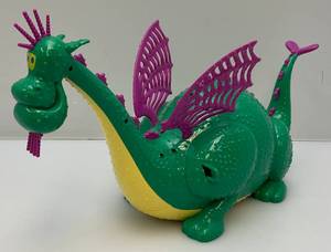 lot 215 image: Vintage Disneyland Main Street Electrical Light Up Parade Dragon (Elliot) Popcorn Bucket (Works)