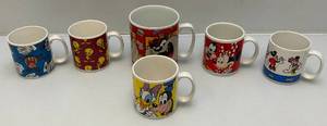 lot 233 image: Misc. Disney & Looney Tune Character Mugs