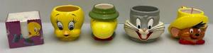 lot 237 image: Misc. Collectible Looney Tune & More 3D Character Mugs & More