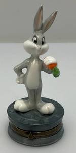 lot 239 image: RARE 4 1996 Midwest Cannon Falls Warner Bros. Bugs Bunny TrinketPill Box (Like New)