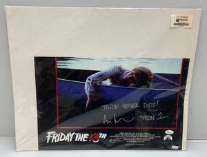 lot 1 image: Friday The 13th Ari Lehman Autographed Photo With JSA Authentification Card And Seal 11 x 17