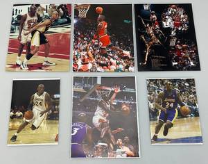 lot 24 image: Misc. Koby Bryant & Michael Jordan Photos 6x 8 - 8 x 10