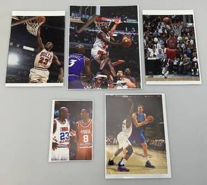 lot 25 image: Misc. Basketball Photos Including  (Michael Jordan) Largest Size  8 x 10