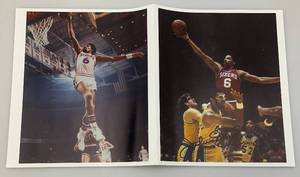 lot 27 image: Autographed Julius Erving Double Photographs 10 x 18