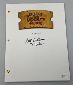 lot 31 image: JSA Certified Charlie And The Chocolate Factory Movie Script Autographed By CHARLIE (In Protective Sleeve)
