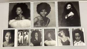 lot 69 image: Misc. Dianna Ross Photographs And Moire Biggest 8 x 10