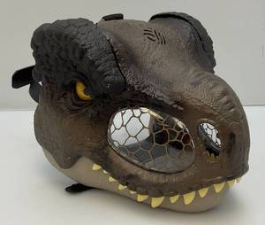 lot 148 image: Pre-owned Jurassic World Mask Chomp N Roar Tyrannosaurus Rex Dominion Mattel Dinosaur Head (Works)
