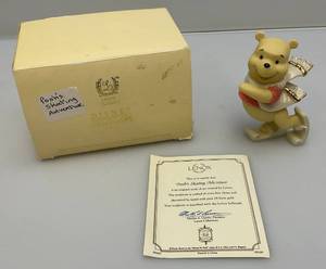 lot 158 image: Vintage Collectible Lenox Classics Collection Winnie The Pooh Poohs Skating Adventure Miniature Figurine (New Old Stock) 4