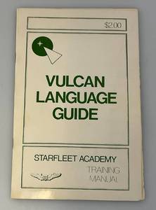 lot 265 image: 1977 VULCAN Language Guide Starfleet Academy Training Manual