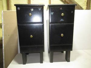 Twin Set of Black Nightside Stands