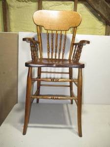 Honey Oak Kids Height Chair