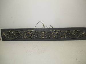 Cool Floral Carved Wall Decor with Brushed Gold Accents
