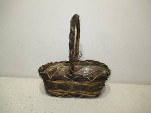 Plastic Lined Whicker Planter Basket