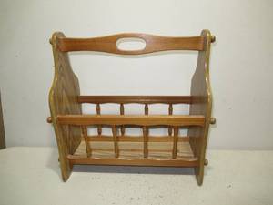 Classic Wooden Magazine Caddy