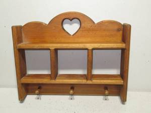 Classic Wood Entryway Wall Cubby & Coat Rack