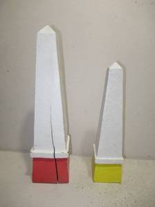 Set of 2 Light House Wooden Decor