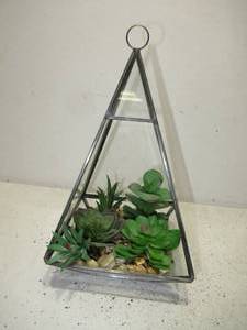 Hangable Faux Plant Terrarium