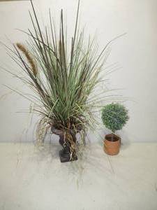 Set of 2 Decorative Faux Potted Plants