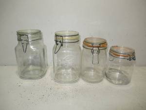 Set of 4 Snap and Seal Mason Jars